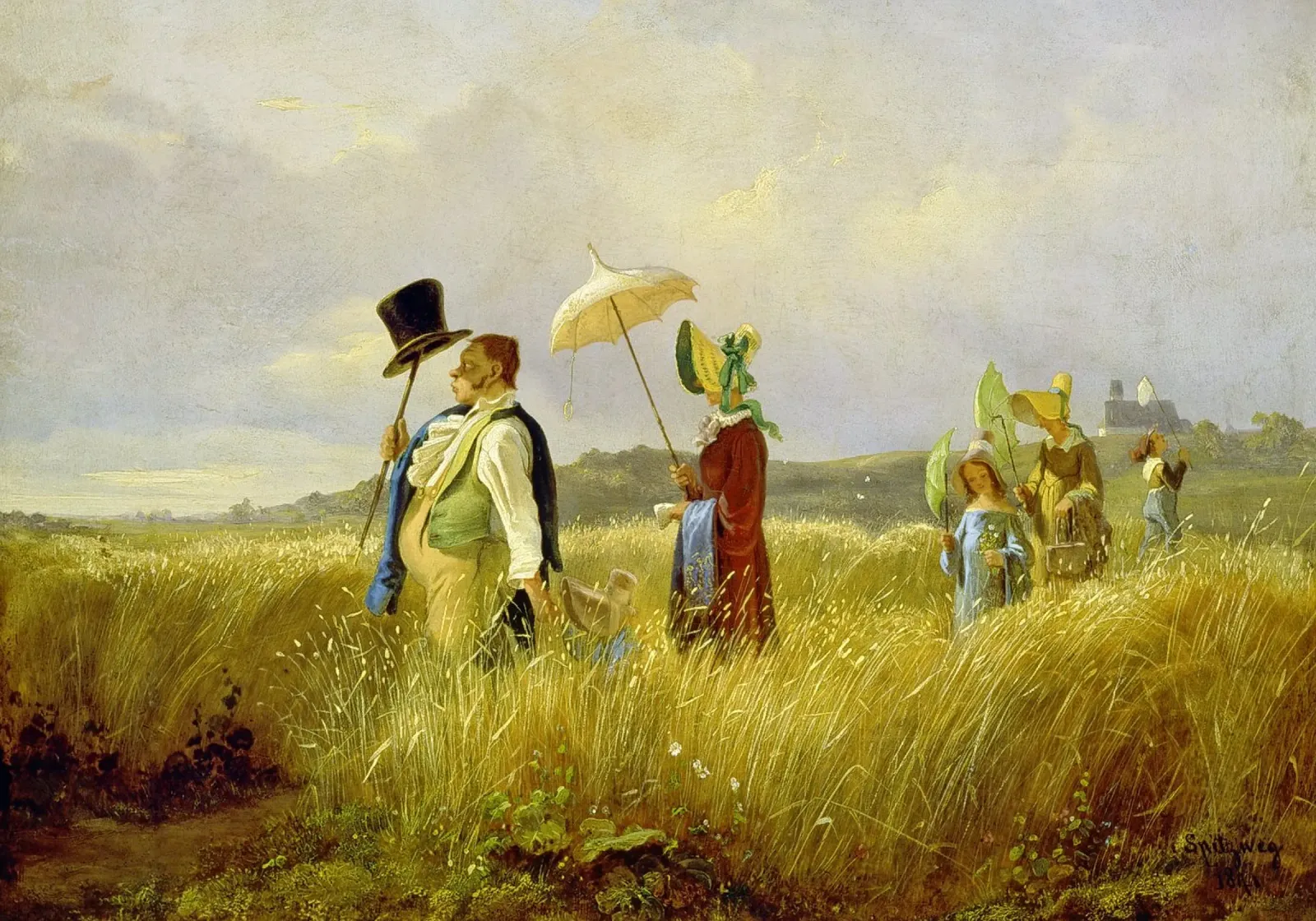 Carl Spitzweg - The Sunday Stroll Hahnemühle von ARTOTHEK