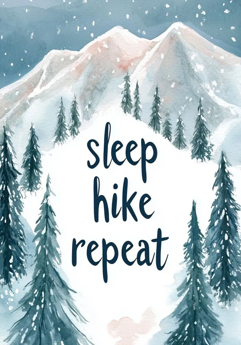 Sleep Hike Repeat pellicola backlit da treechild