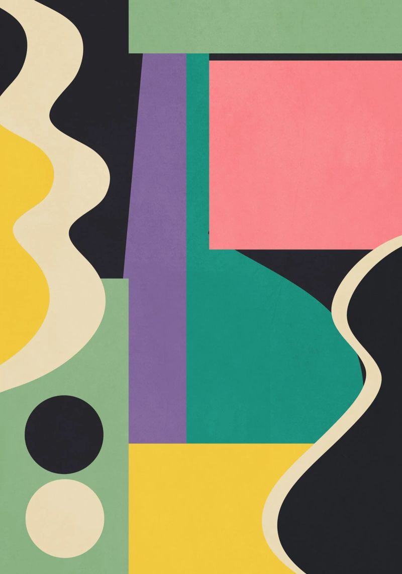 Colorful Geometric Abstract Art 21 poster by Gaite