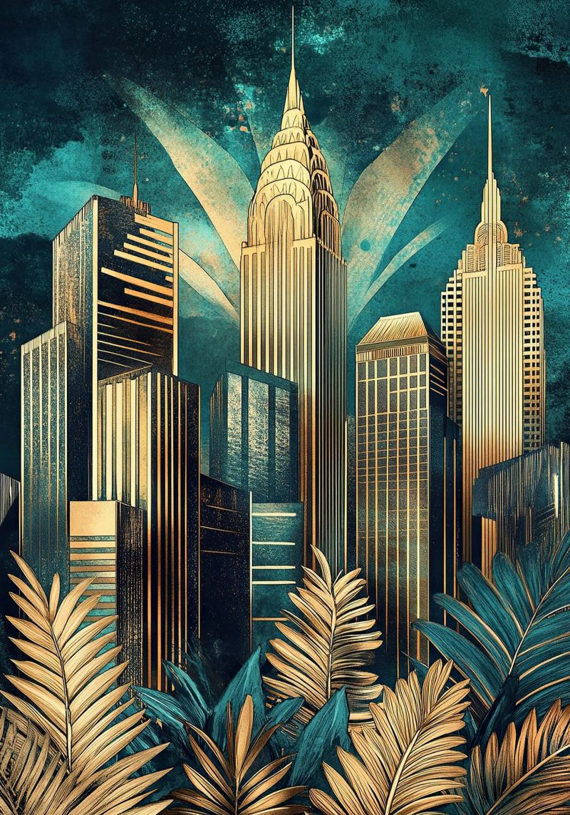 Art Deco poster by Nikis Art Studio