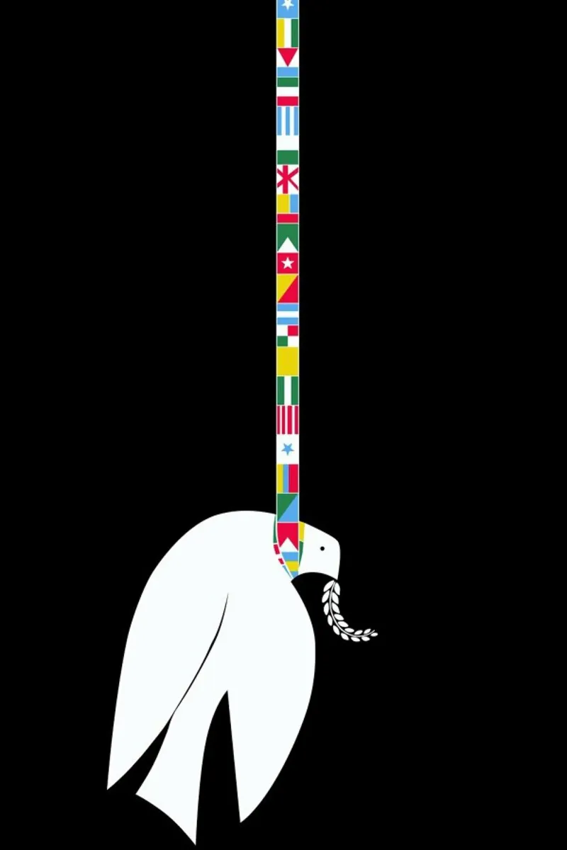 Dove poster con telaio in alluminio da Simboli Design
