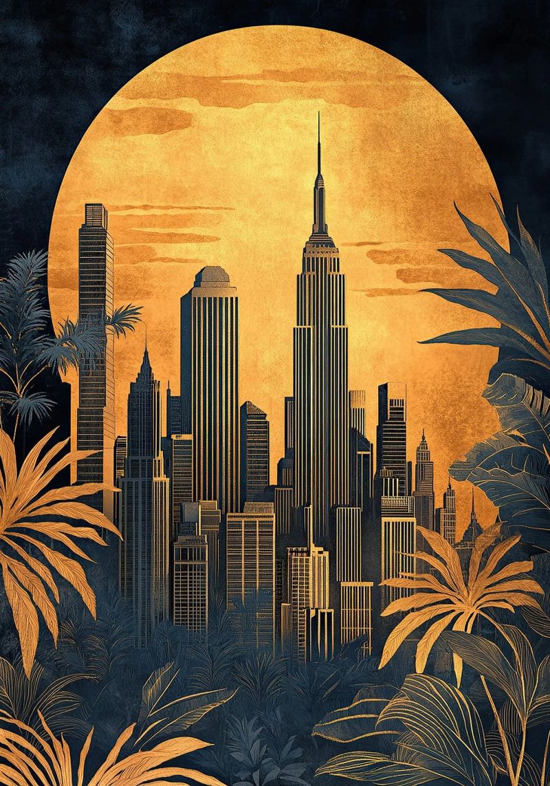 Art Deco poster by Nikis Art Studio