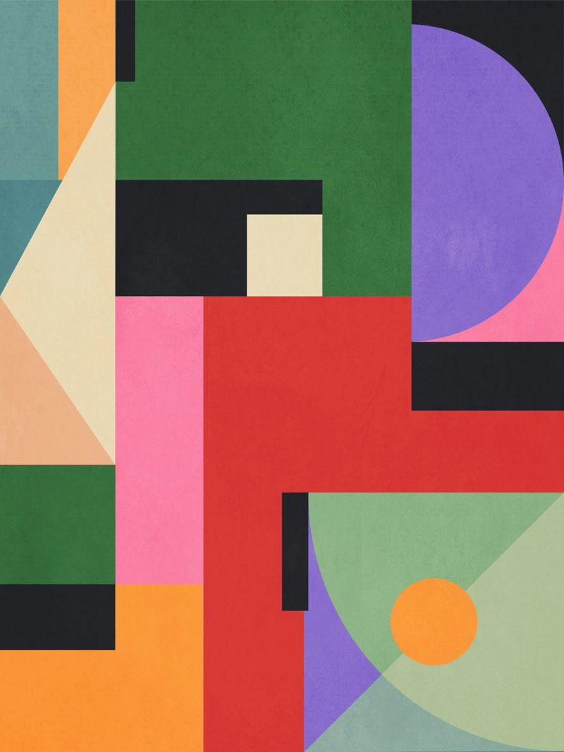 Colorful Geometric Abstract Art 7 poster by Gaite