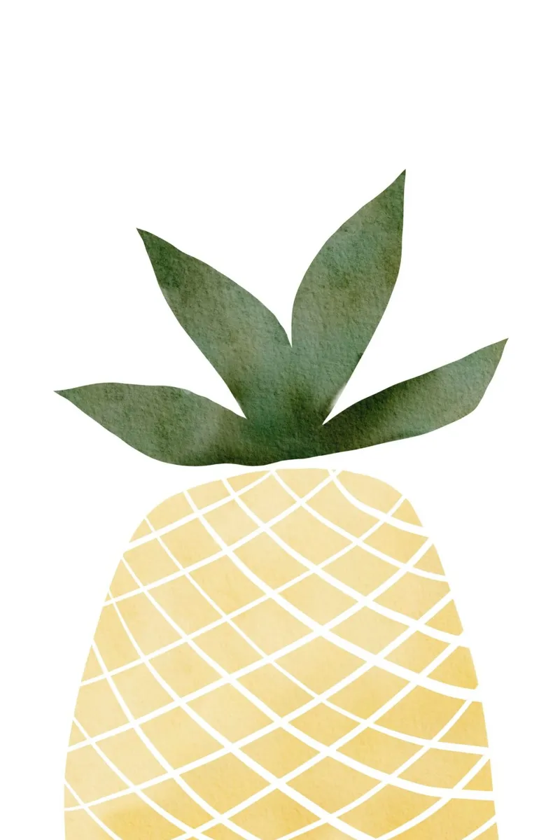 Ananas ad acquerello pellicola backlit da Melloi Art Print