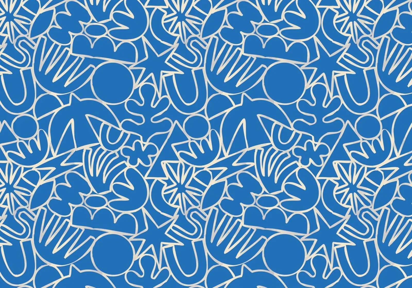 Dancing Shapes (Blue) carta hahnemühle da treechild