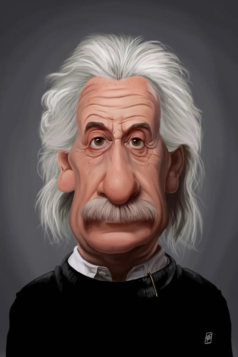 Albert Einstein plexiglass da Rob Art | Illustration