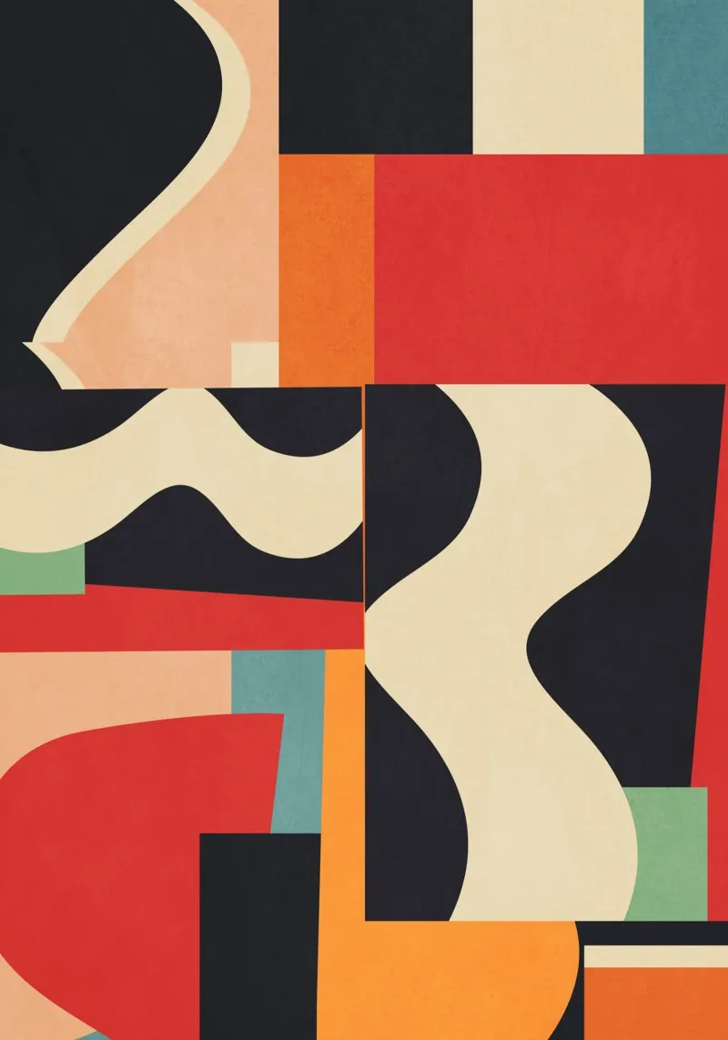 Arte astratta geometrica colorata 8 poster da Gaite