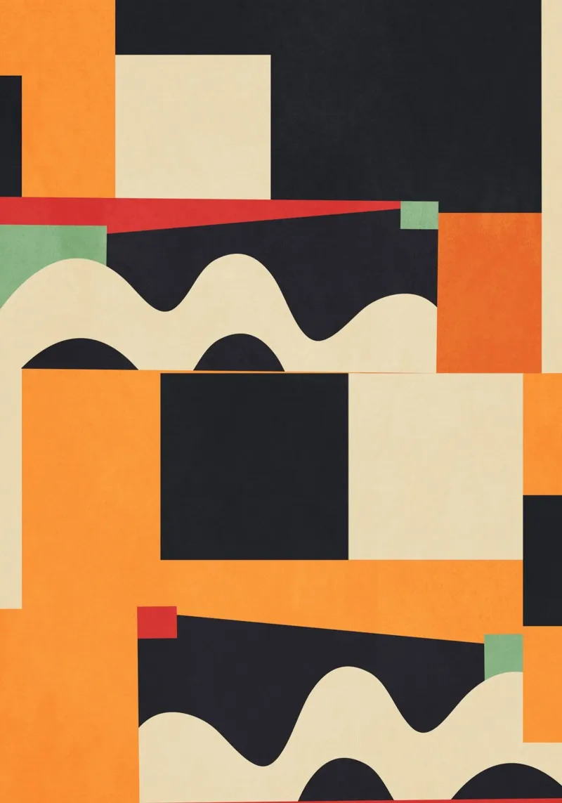 Colorful Geometric Abstract Art 6 hahnemühle by Gaite