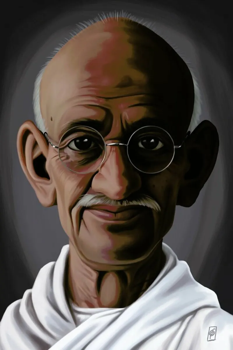 Mahatma Gandhi plexiglass da Rob Art | Illustration