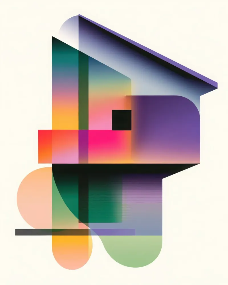Forme geometriche colorate carta hahnemühle da Geometric