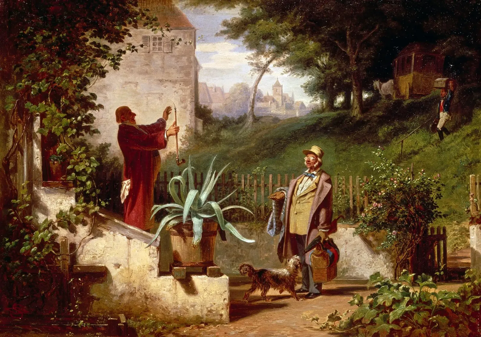 Carl Spitzweg - Amici di scuola pellicola backlit da ARTOTHEK