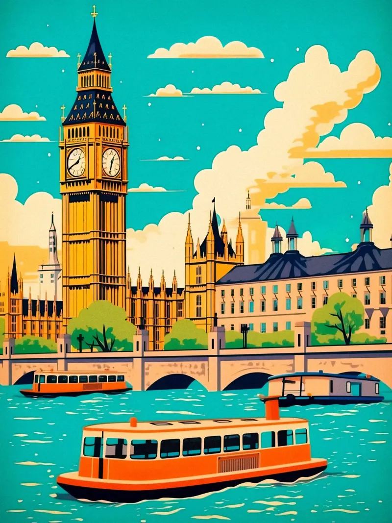 London Travel Poster poster by TDPosters