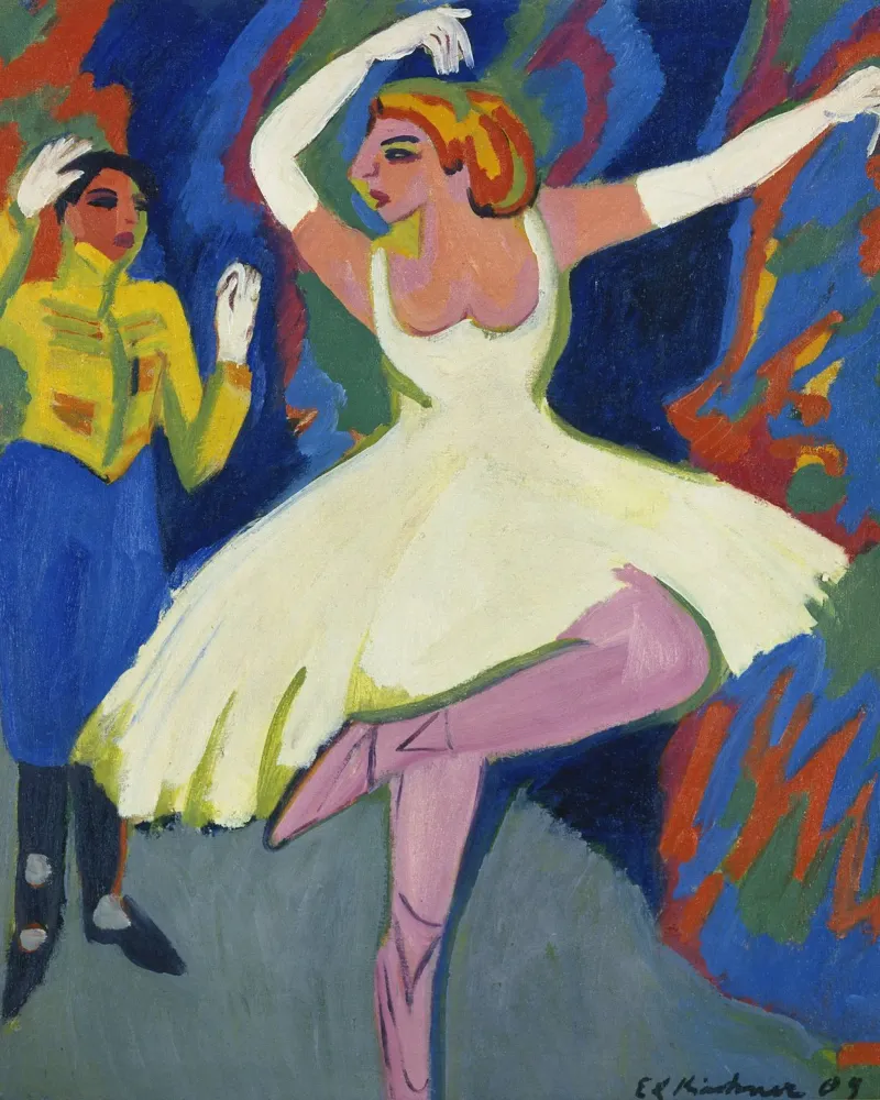 Ernst Ludwig Kirchner - Ballerina russa poster con telaio in alluminio da ARTOTHEK