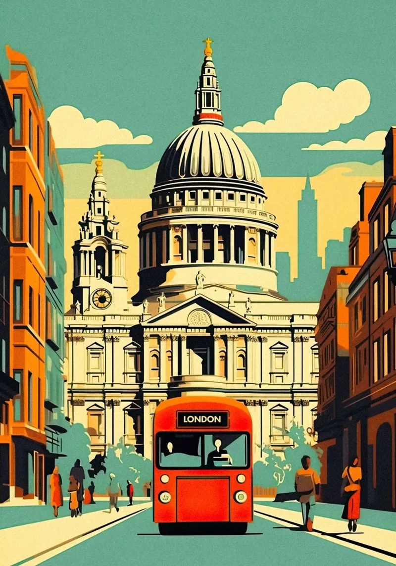 Cattedrale di St Paul, Londra pellicola backlit da TDPosters