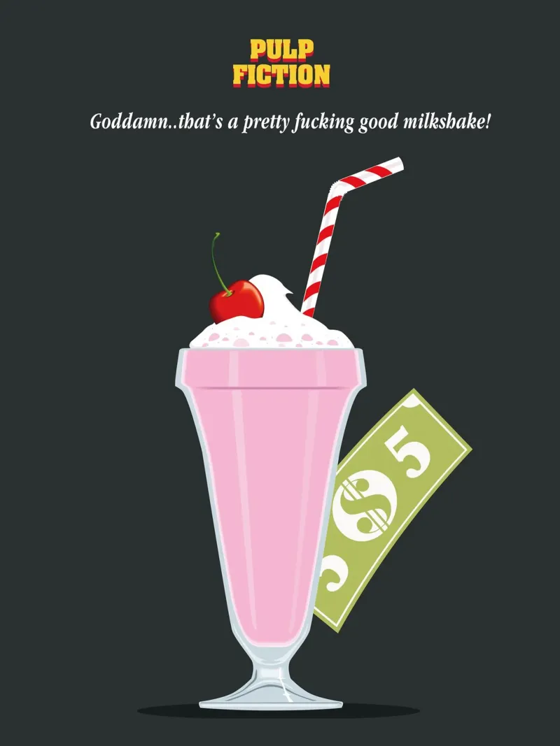 Mia milkshake poster con telaio in plastica da 2toastdesign