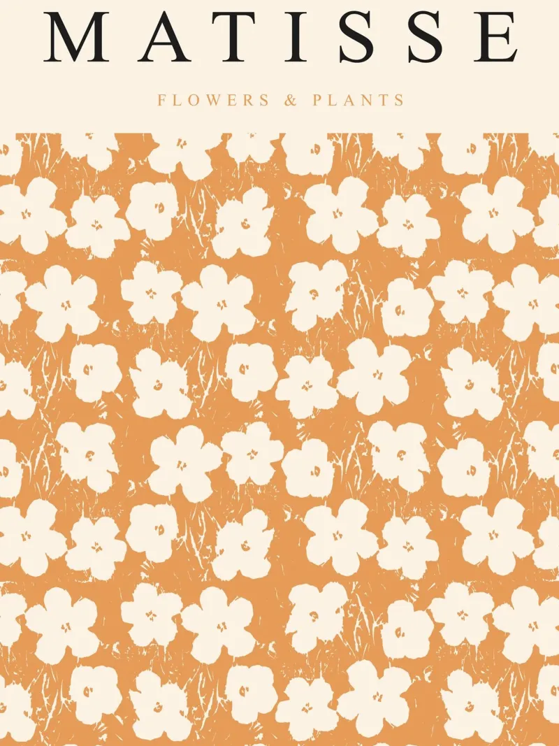 Retro floral pattern - timeless style canvas with Floater frame by Whole©