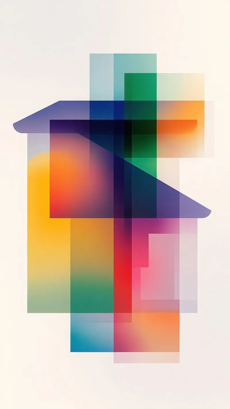 Composición geométrica abstracta metacrilato de Geometric