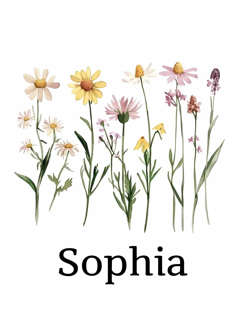 Pastel Wildflowers poster with aluminum frame by IamHomeStudio