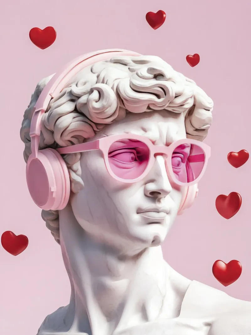 L'amore classico incontra quello moderno: Pink Pop David carta hahnemühle da Modern Muse