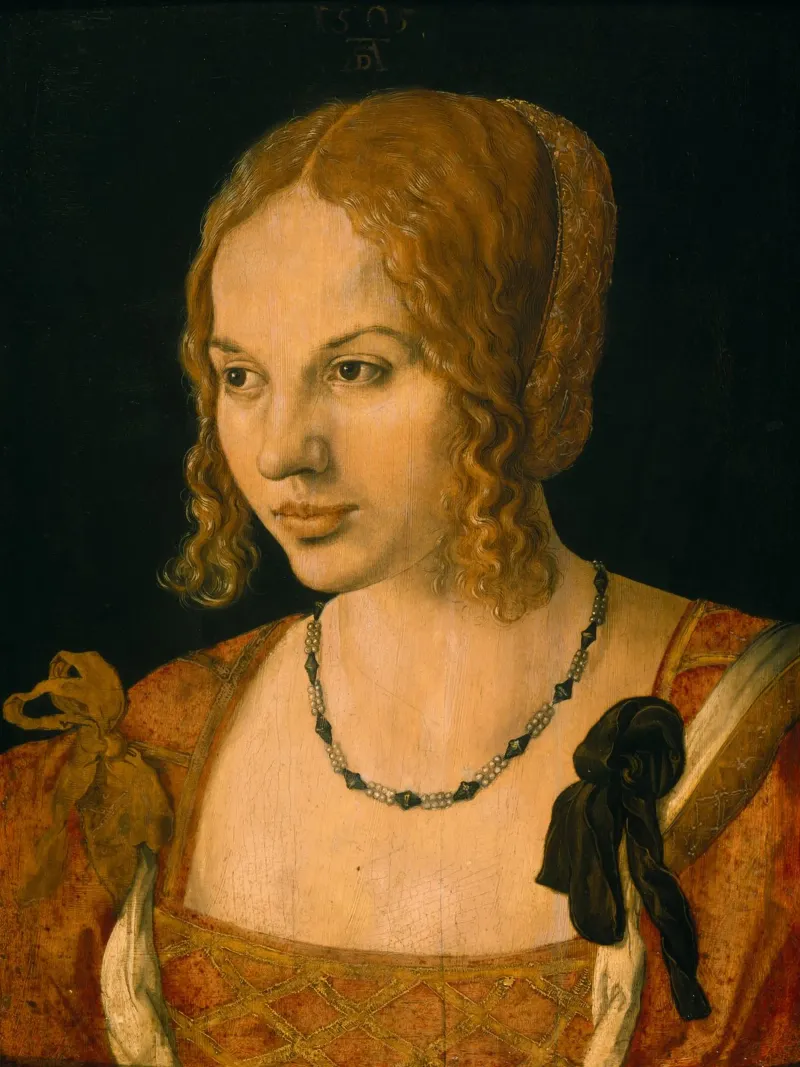 Albrecht Dürer - Half-length portrait of a young Venetian canvas with Floater frame by ARTOTHEK