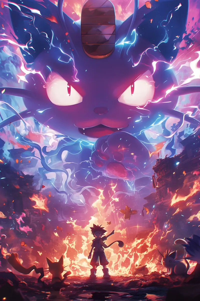 Meowth Pokemon pellicola backlit da CreativeStudio