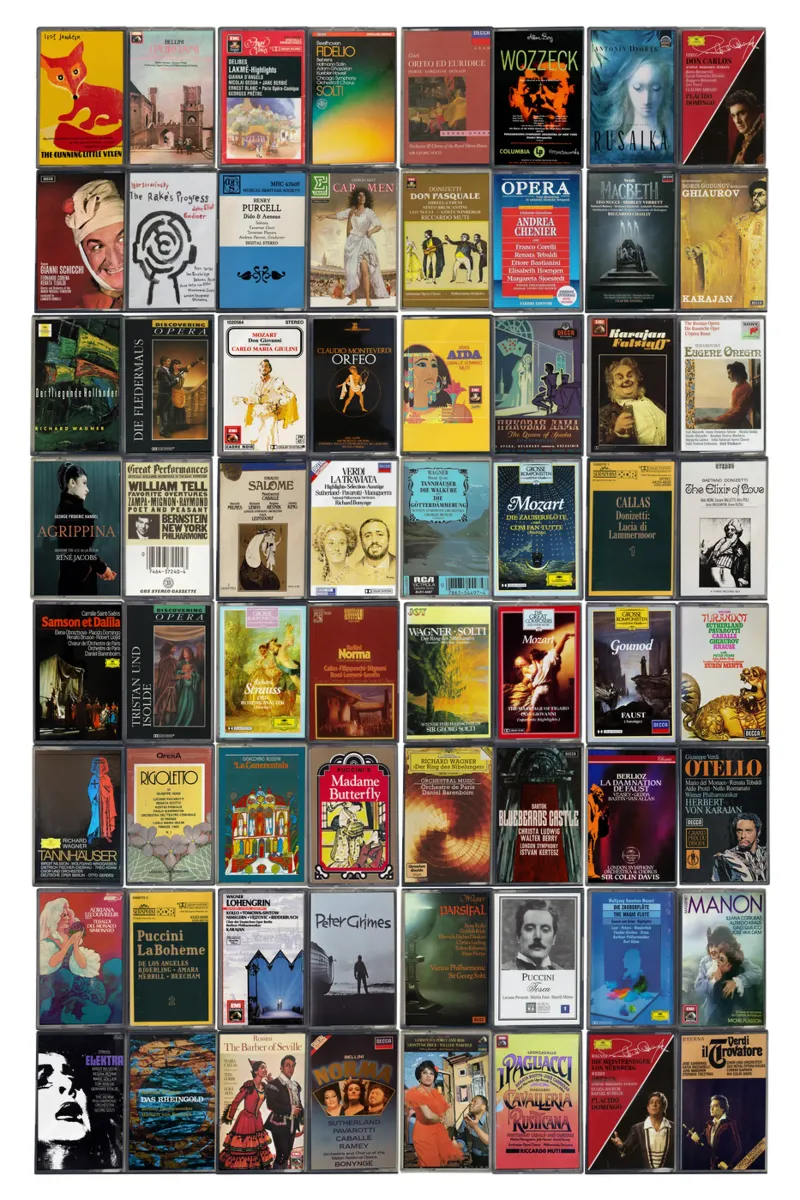Le più grandi opere liriche di tutti i tempi - Stampa su cassetta d'epoca pellicola backlit da MrMustardPrints