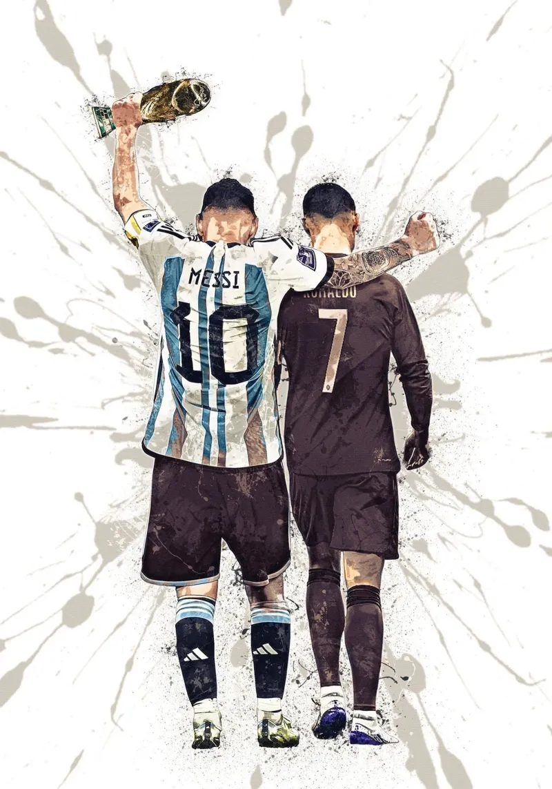 Messi And Ronaldo World Cup 2022 pellicola backlit da tenten