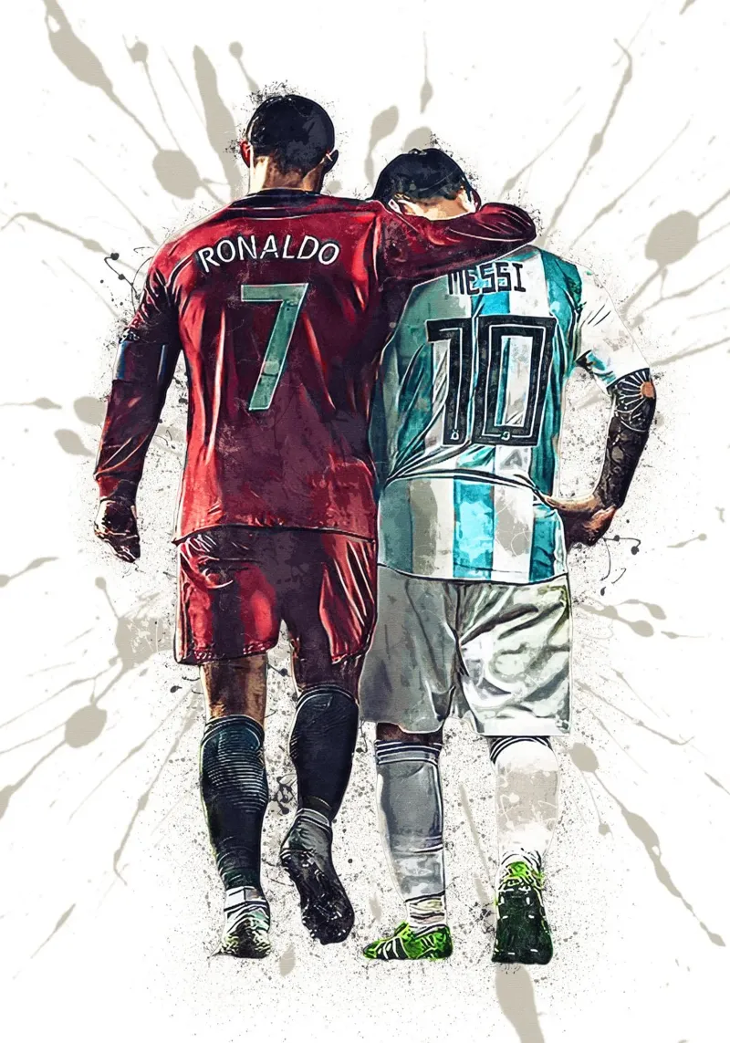 Messi And Ronaldo World Cup pellicola backlit da tenten