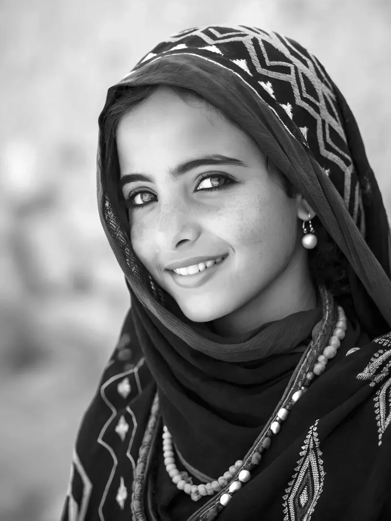Maïssa - Ritratto di una giovane donna amazigh tela con Cornice a cassetta da Amazigh