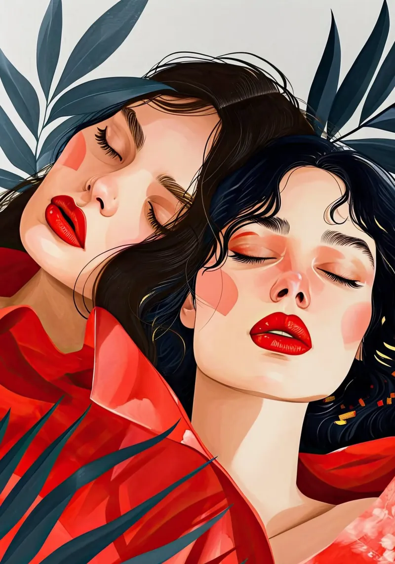 L'amore è nell'aria pittura digitale ad acquerello carta hahnemühle da Justyna Jaszke JBJart