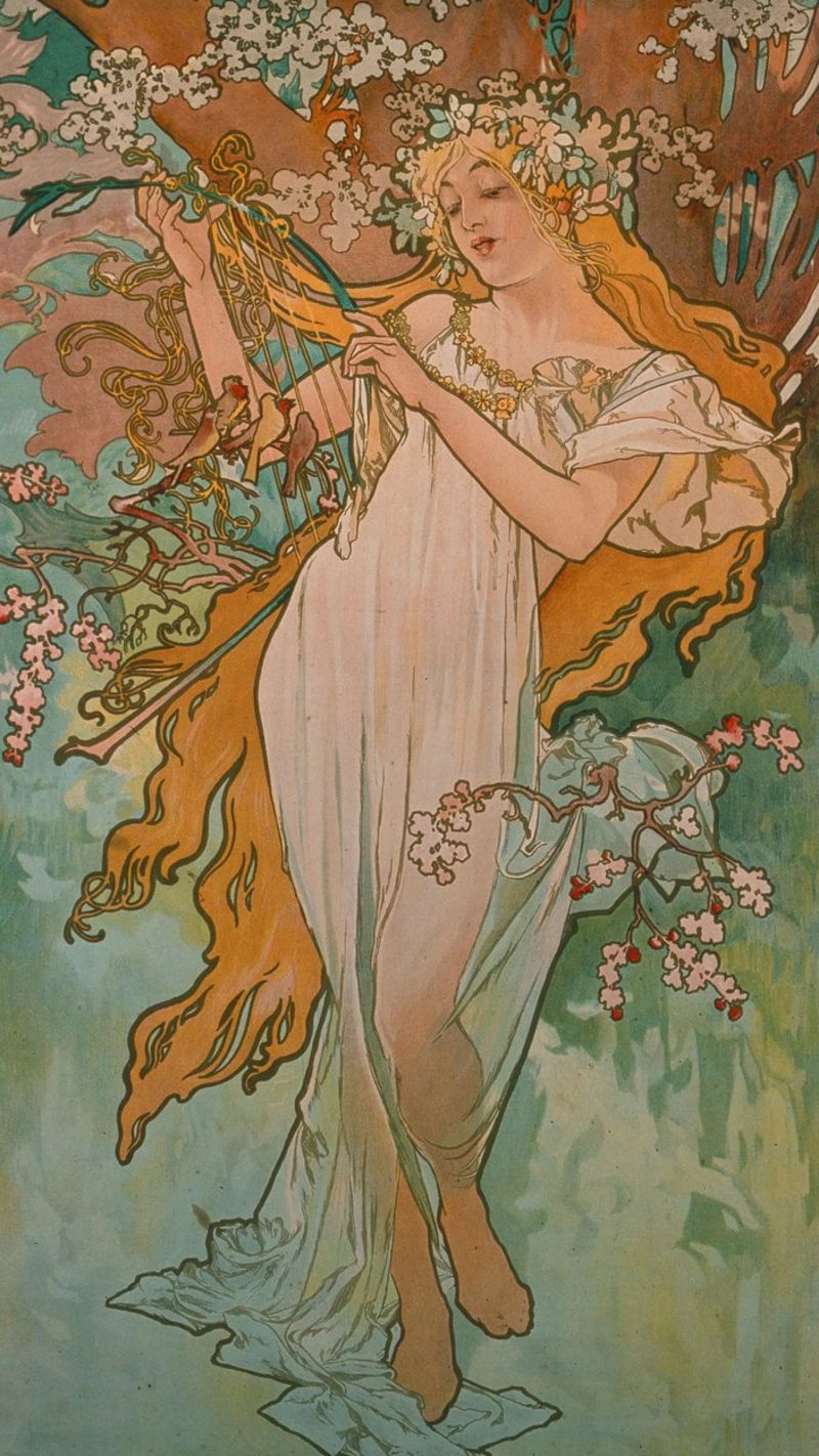 Alfons Mucha - Seasons: Spring poster by ARTOTHEK