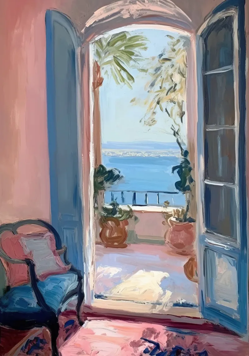 Matisse inspired Open Window canvas by Euphoria Theresa