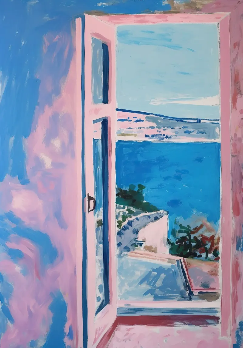 Matisse inspired Open Window canvas by Euphoria Theresa