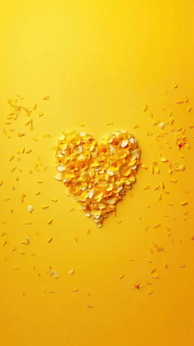 Cuore giallo d'amore pellicola backlit da Modern Muse