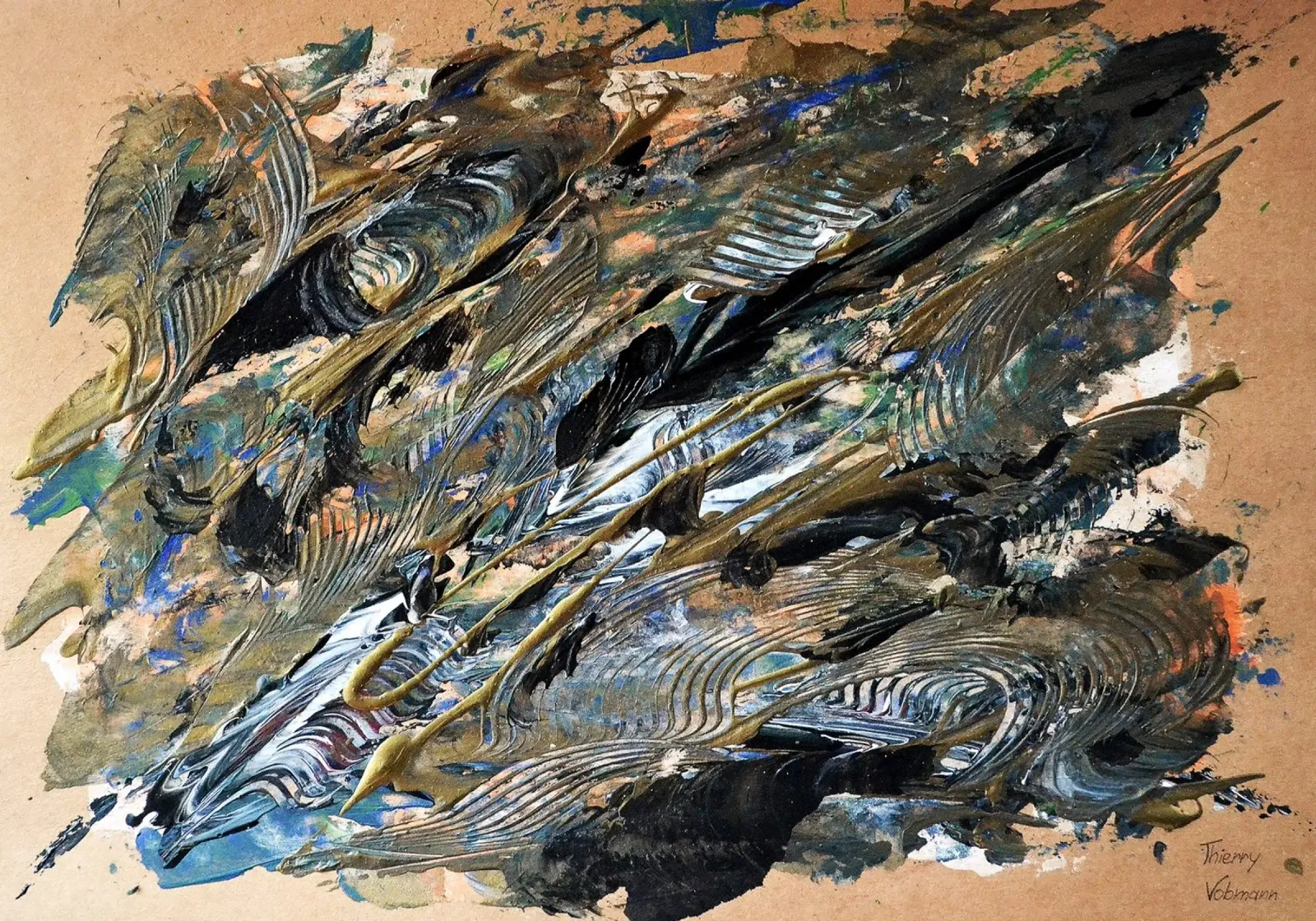 NATURAL STYLE 8 pellicola backlit da Thierry Vobmann Abstract painting
