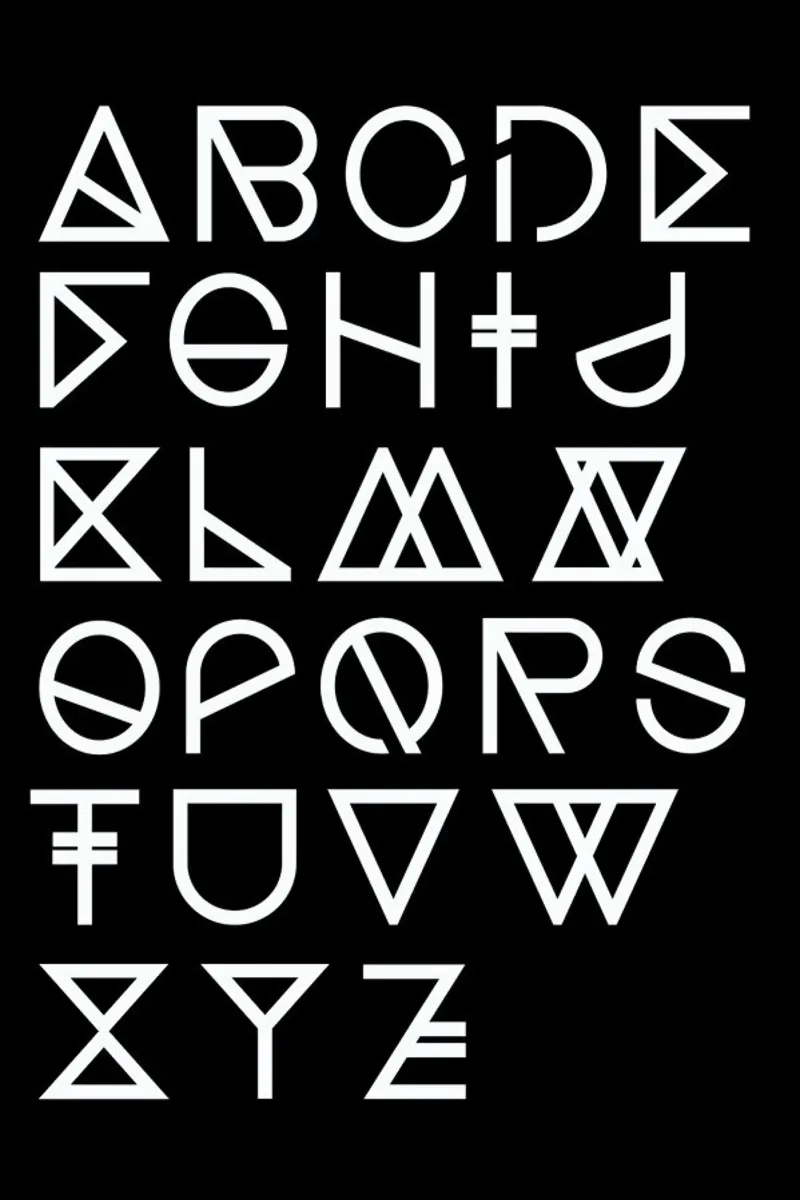 Geometrical ABC - black pellicola backlit da Studio Nahili