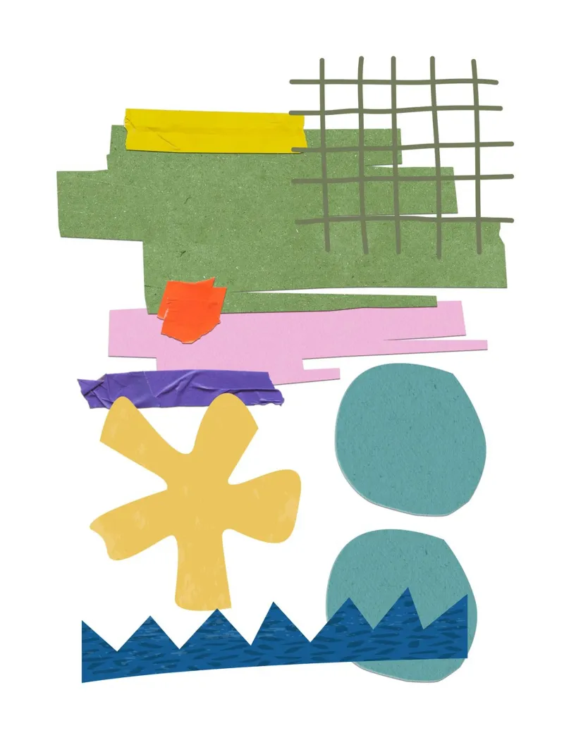 vibrant composition collage pellicola backlit da ramosashop