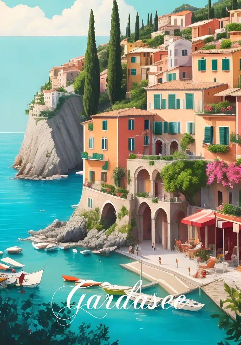 Lago di Garda alluminio dibond da Charnwood Prints