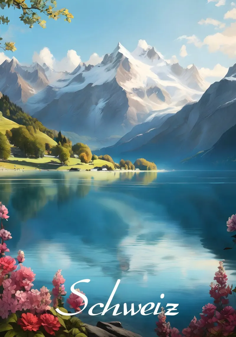 Svizzera Laghi pellicola backlit da Charnwood Prints