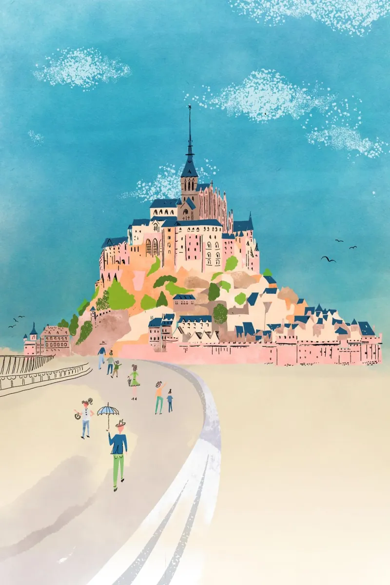 Le Mont-Saint-Michel Francia poster da DYDesign