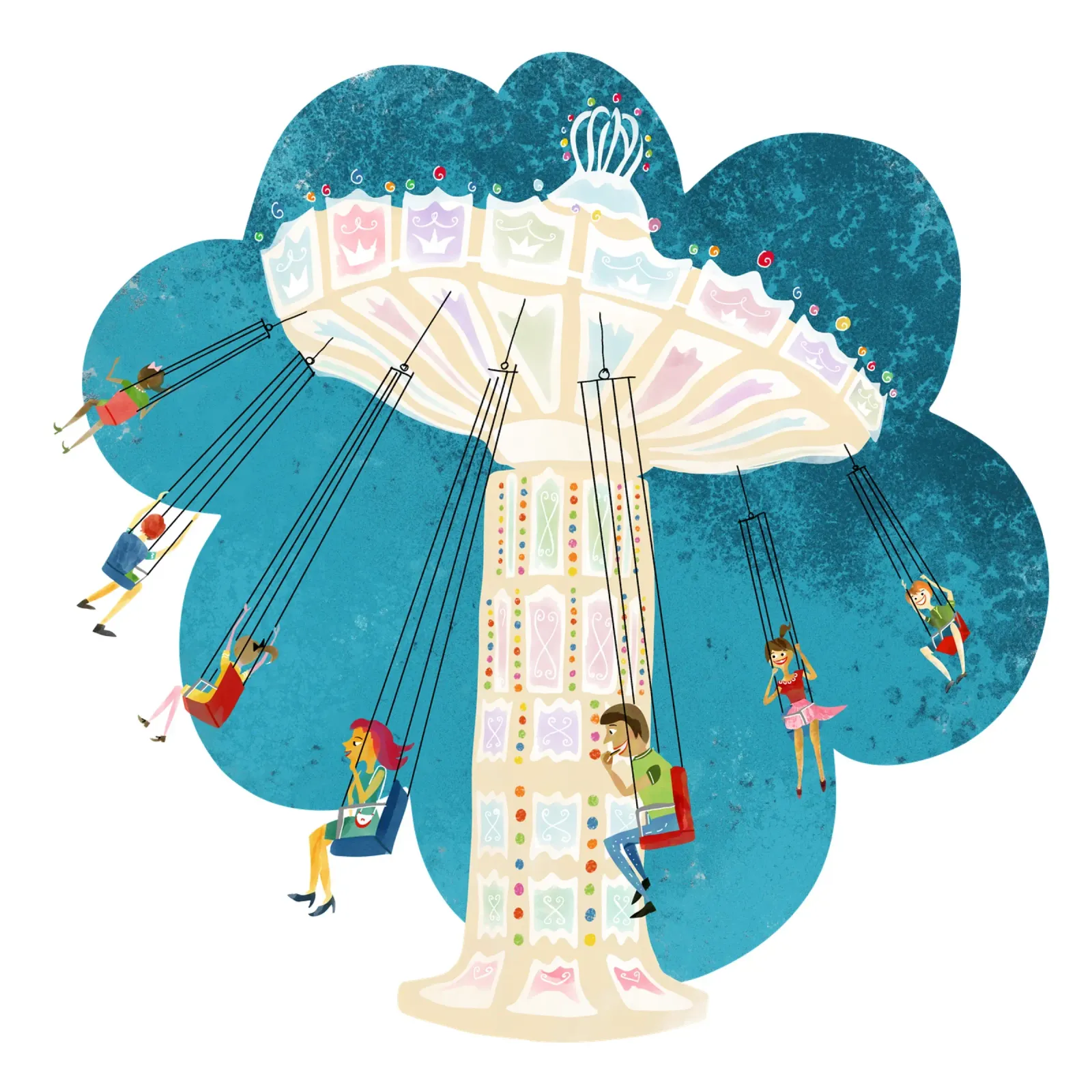 Retro chain carousel canvas by DYDesign
