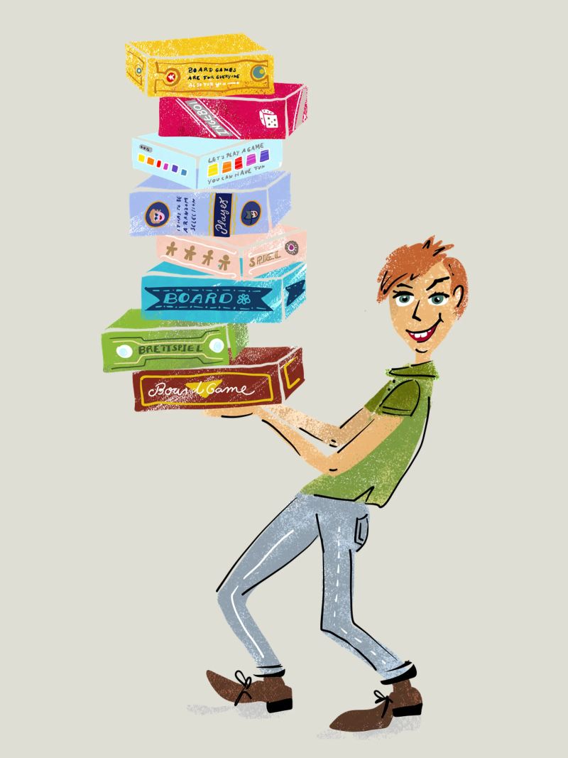 Board game fan - Board game player canvas by DYDesign
