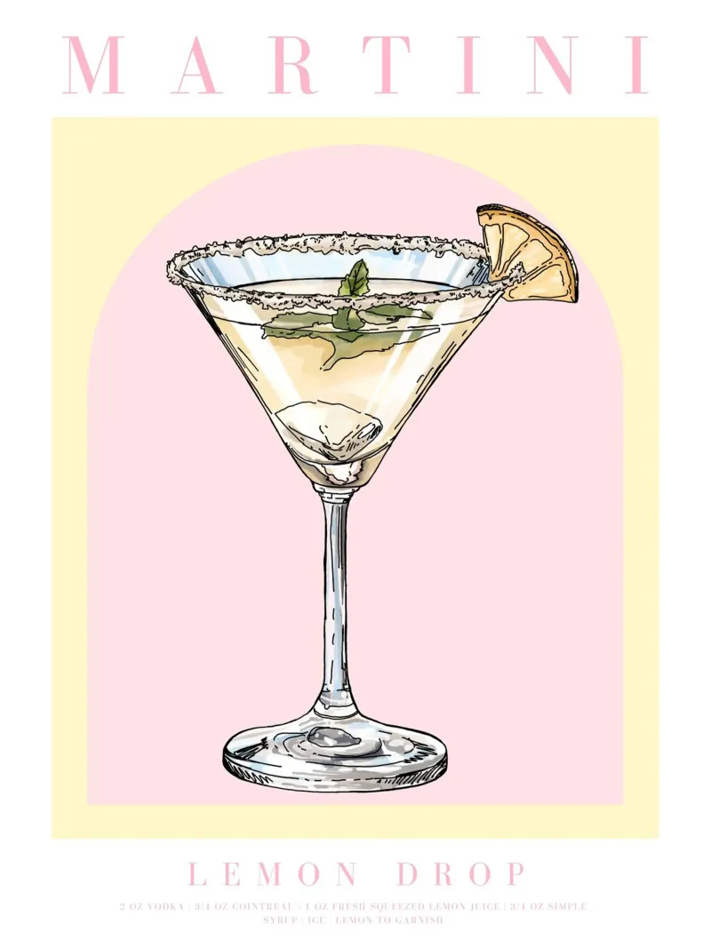 Martini Cocktail Print pellicola backlit da TheCocktailClub
