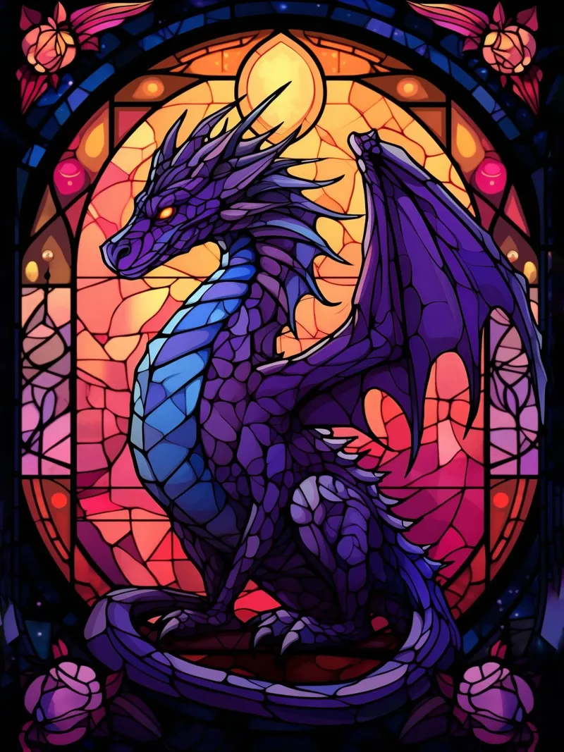 Fantasy dragon poster met aluminium frame van 2toastdesign