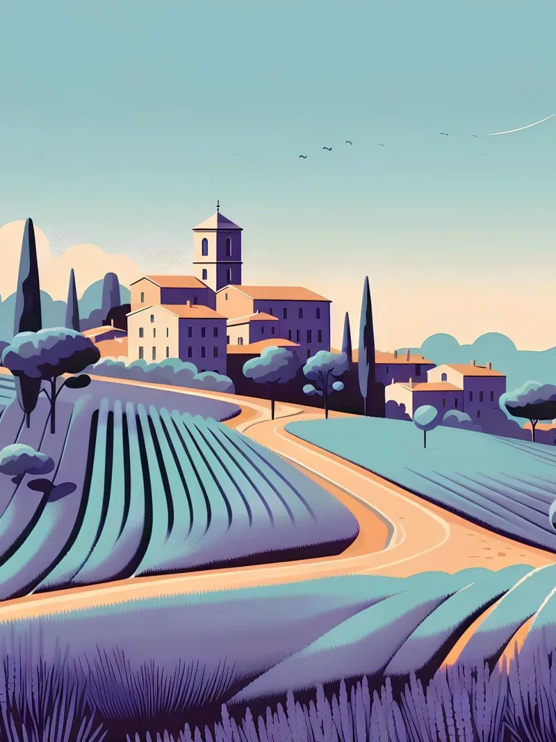 Provence acryl van Digital Naive