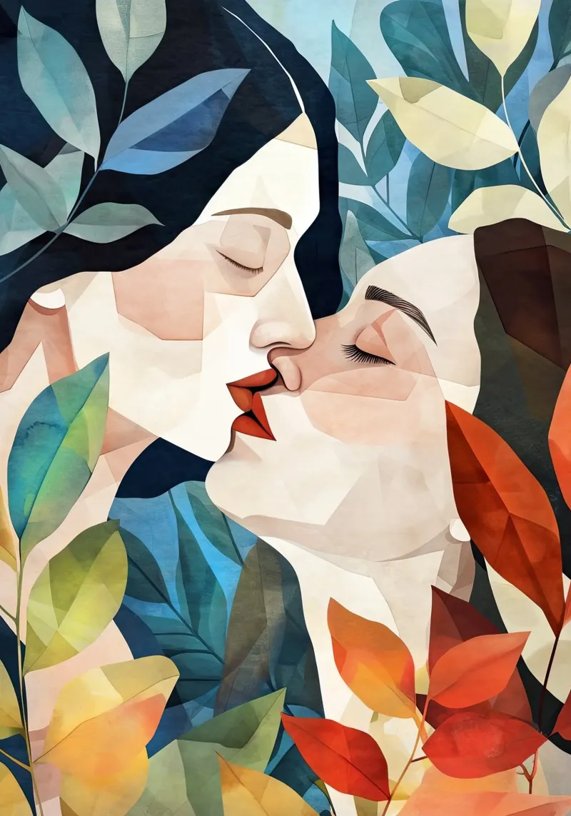 L'amore è nell'aria pittura digitale ad acquerello pellicola backlit da Justyna Jaszke JBJart