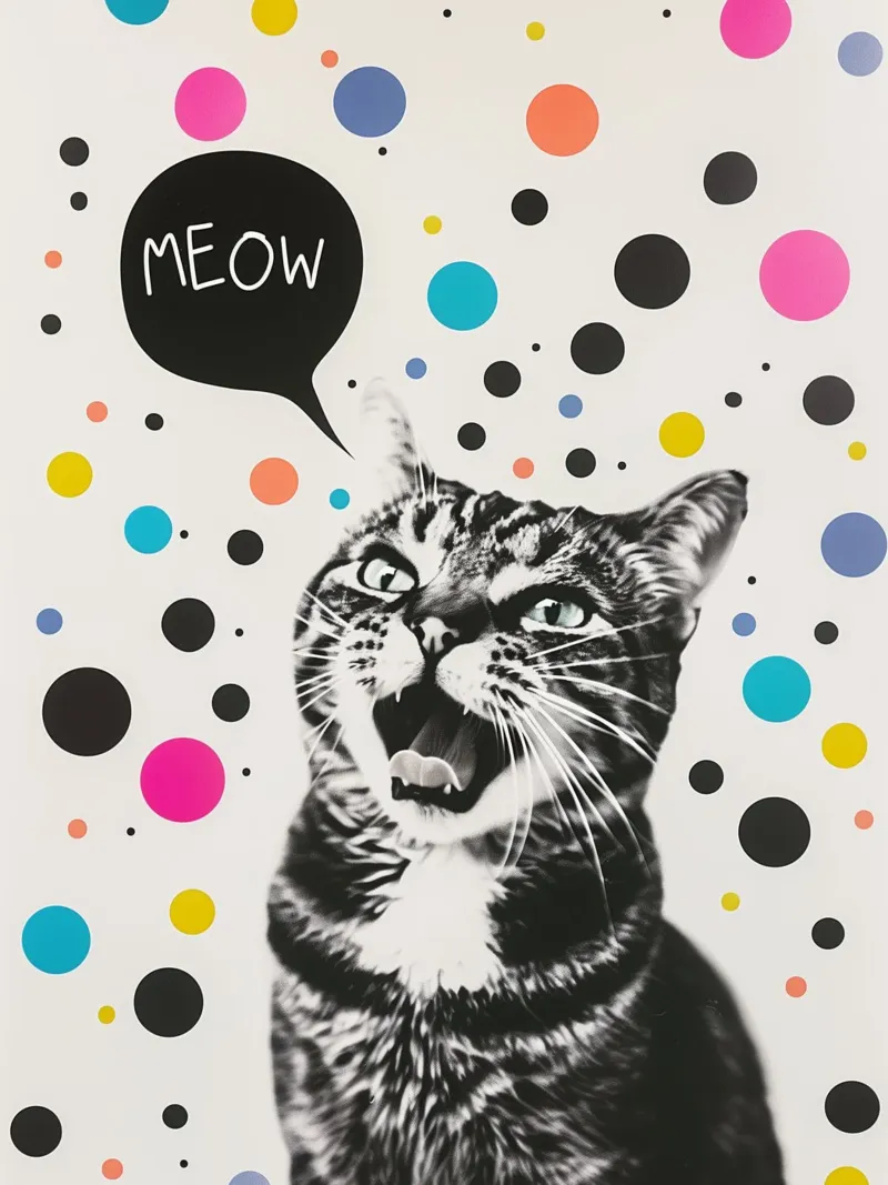 Meow-miao Party Katze plexiglass da Carinaprint