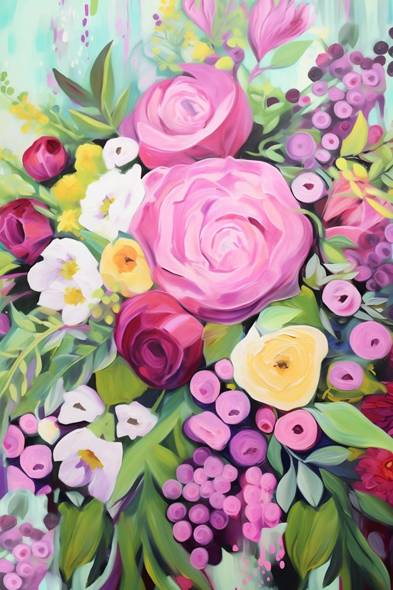 Romantischer rosa Blütentraum Leinwand von Carinaprint