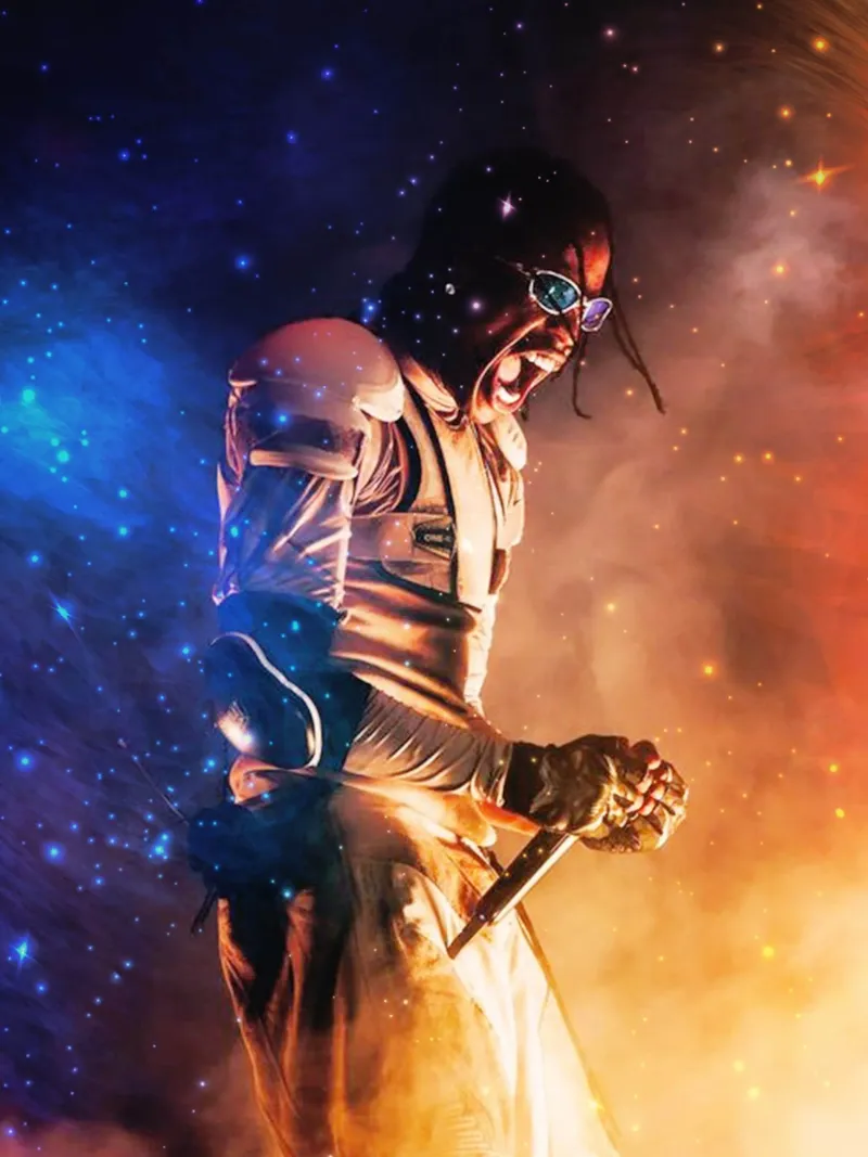 Travis Scott 61 pellicola backlit da music soul