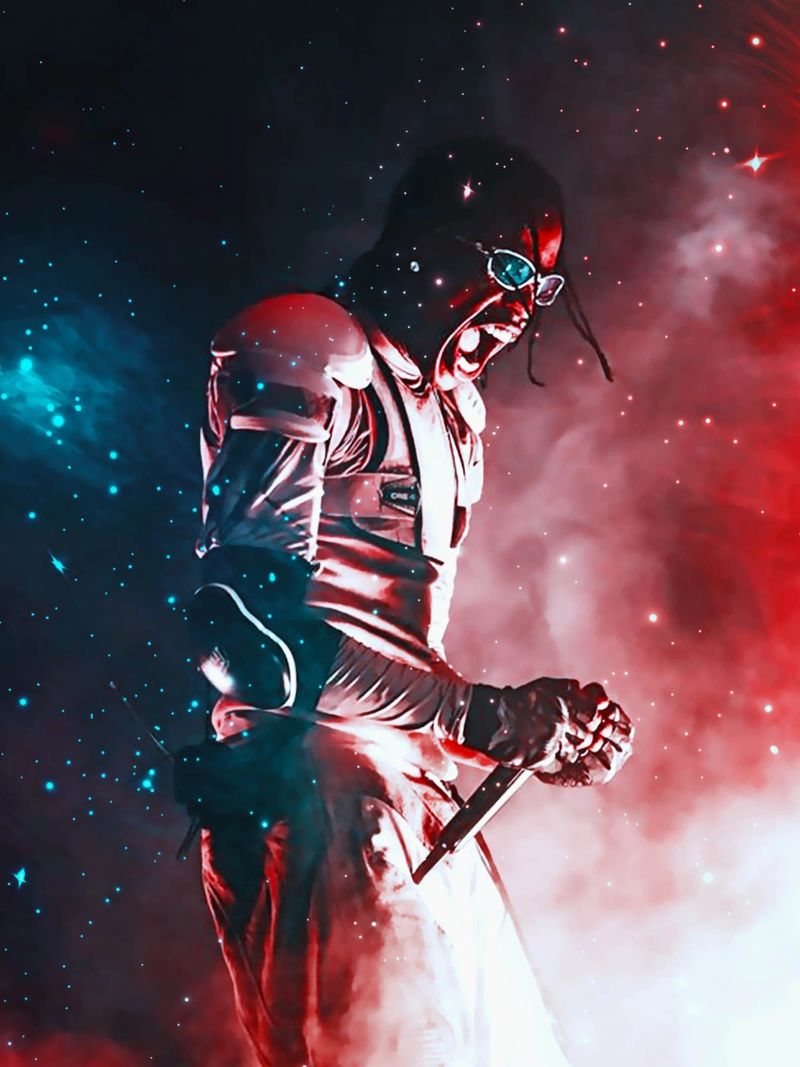Travis Scott 5 pellicola backlit da music soul